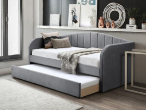 3ft Single Flintshire Furniture Fabric Day Bed Grey