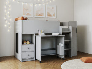 3ft Single Flintshire Furniture Marley Mid Sleeper Grey