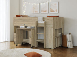 3ft Single Flintshire Furniture Marley Mid Sleeper Oak