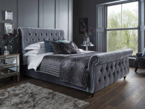 4ft6 Double Flintshire Furniture Montana Bedstead in Titanium Grey