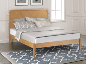 4ft6 Double Flintshire Furniture Whelston Bedstead in Herringbone Oak