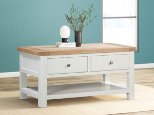 Furniture Mill Hampton Painted Coffee Table with 2 Drawers