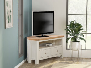 Furniture Mill Hampton Painted Corner TV Unit
