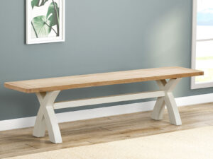 Furniture Mill Hampton Painted Cross Leg Bench