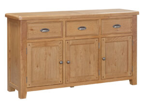 Furniture Mill Evesham Oak 3 Door Sideboard