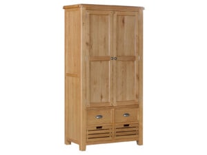 Furniture Mill Evesham Oak Double Larder Cupboard