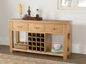 Furniture Mill Granada Open Sideboard with Wine Rack