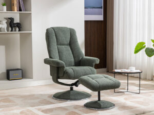 GFA Denver Swivel Recliner & Footstoolin Chacha Fern