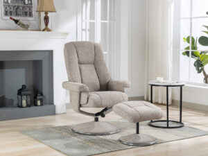 GFA Denver Swivel Recliner & Footstoolin Chacha Oat