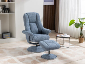 GFA Denver Swivel Recliner & Footstoolin Chacha Ocean