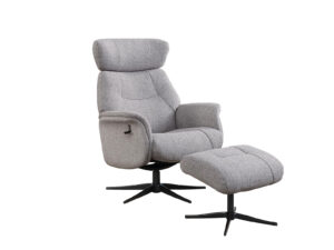 GFA Murcia Swivel Recliner & Footstool in Casper Fabric