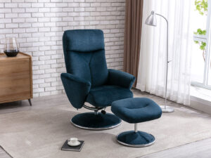 GFA Paddington Swivel Recliner & Footstoolin Deep Sea