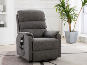 GFA Valencia Riser Recliner in Lisbon Grey Fabric