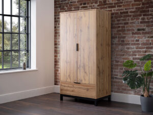 Julian Bowen Bali 2 Door 1 Drawer Wardrobe in Oak