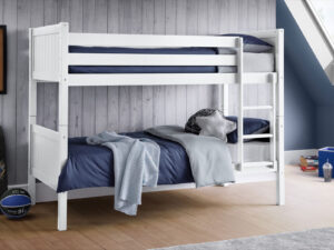 3ft Single Julian Bowen Bella Bunk Bed in White in White