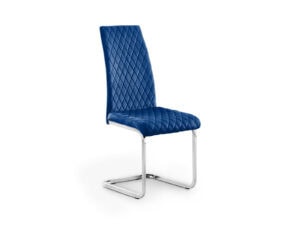 Julian Bowen Calabria Cantilever Velvet Dining Chair in Blue