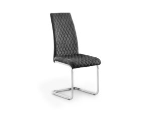 Julian Bowen Calabria Cantilever Velvet Dining Chair in Grey