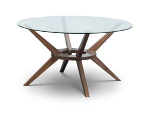 Julian Bowen Chelsea Round Glass Top Dining  Table (140cm)