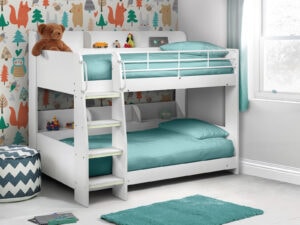 3ft Single Julian Bowen Domino Bunk Bed in All White