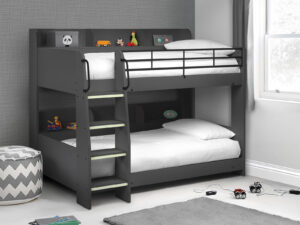 3ft Single Julian Bowen Domino Bunk Bed in Anthracite