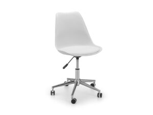 Julian Bowen Erika Office Chair in White / Chrome