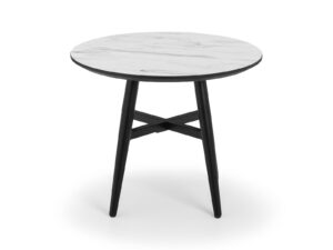 Julian Bowen Firenze Circular Marble Effect Lamp Table