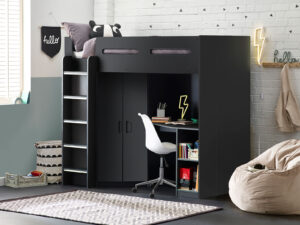 3ft Single Julian Bowen Hercules Highsleeper in Anthracite