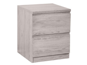 Julian Bowen Jupiter Bedside Cabinet - 2 Drawer in Grey Oak