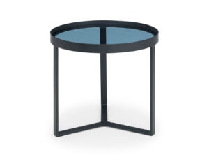 Julian Bowen Loft Lamp Table in Smoked Glass
