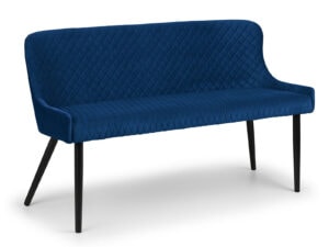 Julian Bowen Luxe High Back Bench in Blue