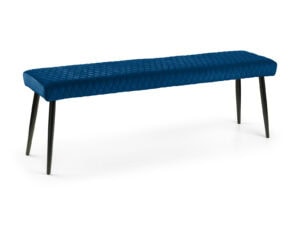 Julian Bowen Luxe Low Bench in Blue