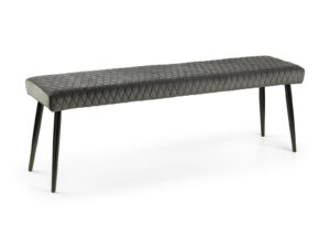 Julian Bowen Luxe Low Bench in Grey