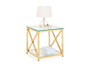 Julian Bowen Miami Lamp Table in Gold
