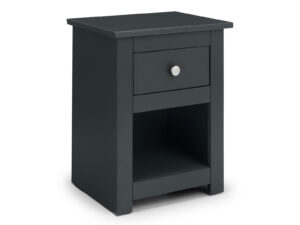 Julian Bowen Radley Bedside Cabinet - 1 Drawer in Anthracite