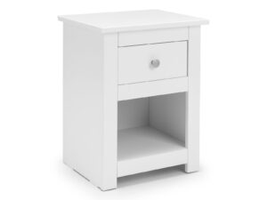 Julian Bowen Radley Bedside Cabinet - 1 Drawer in Surf White