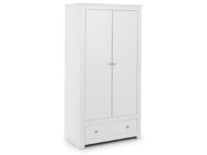 Julian Bowen Radley Wardrobe - 2 Door 1 Drawer Flatpack in Surf White