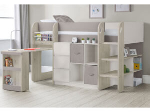 3ft Single Julian Bowen Saturn Midsleeper in Taupe