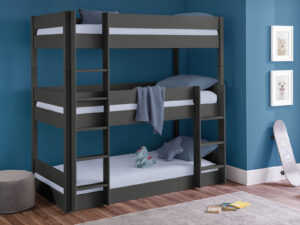 3ft Single Julian Bowen Trio Bunk Bed in Anthracite