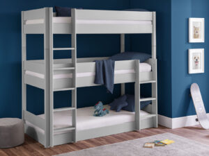 3ft Single Julian Bowen Trio Bunk Bed in Grey