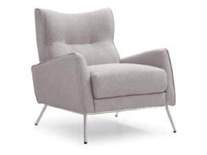 Kyoto Chloe Accent Chair in Grey Linen