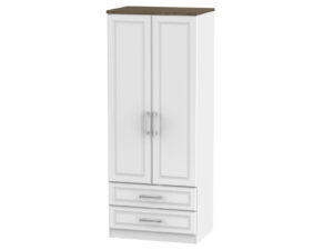 Welcome Furniture Kent 2ft6 2 Drawer Wardrobe