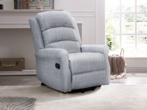 Kyoto Baxter Recliner Chair in Grey Weave