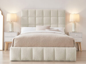 4ft6 Double Limelight Starla Square Bedstead in Ivory