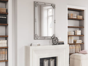 Furniture Mill Mirror Collection Rectangular Frame (80x115cm) - Silver