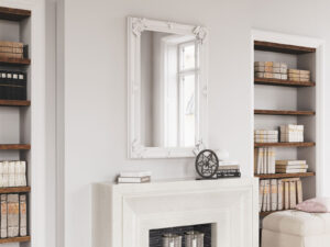 Furniture Mill Mirror Collection Rectangular Frame (80x115cm)  - White