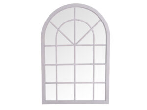 Furniture Mill Mirror Collection Small Arched Window Mirror - Grey