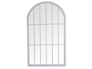 Furniture Mill Mirror Collection Large Arched Window Mirror - Grey