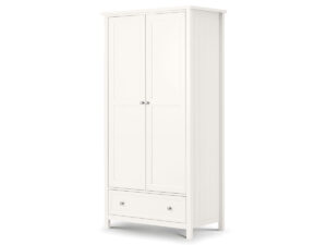 Julian Bowen Maine 2 Door Combination Wardrobe in Surf White