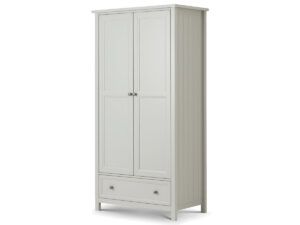 Julian Bowen Maine 2 Door Combination Wardrobe in Dove Grey