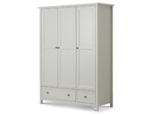 Julian Bowen Maine 3 Door Combination Wardrobe in Dove Grey